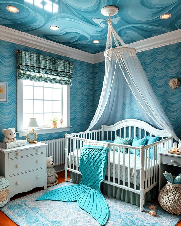 nursery with mystical mermaid cove - 20 Whimsical Nursery Ideas