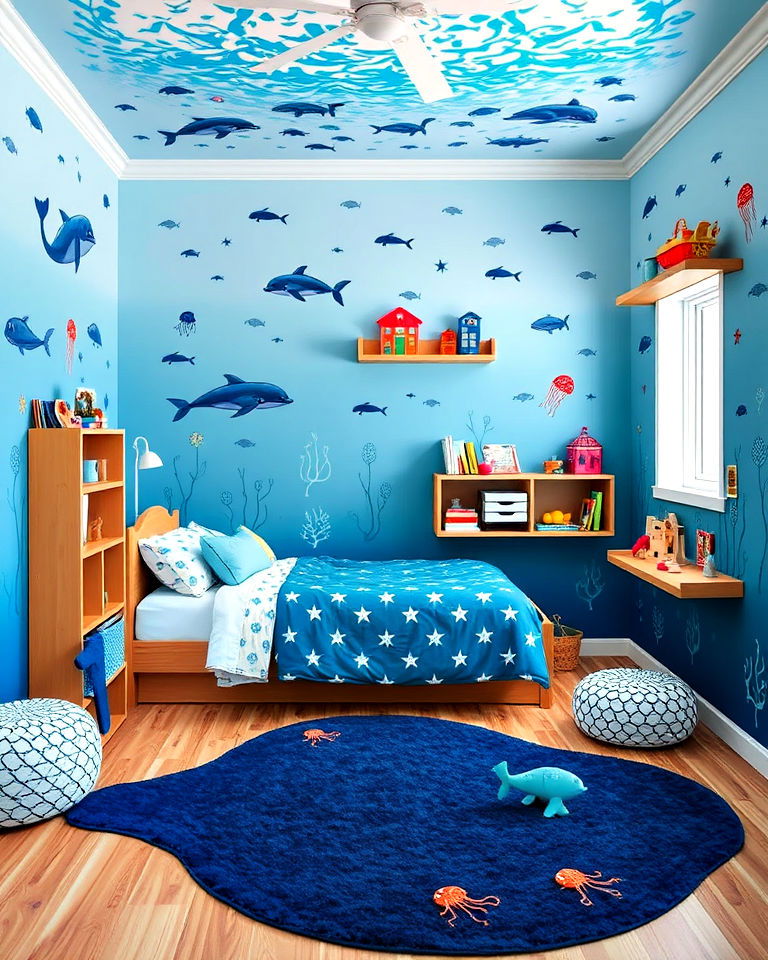 nursery with underwater adventure - 20 Whimsical Nursery Ideas