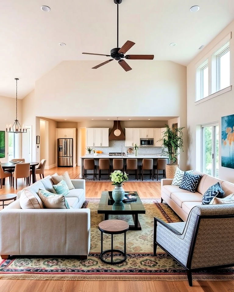 open concept living design - 25 Florida Home Decor Ideas