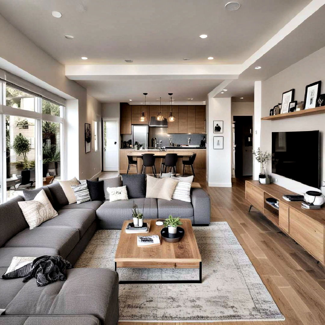 open concept living room - 40 Living Room Ideas