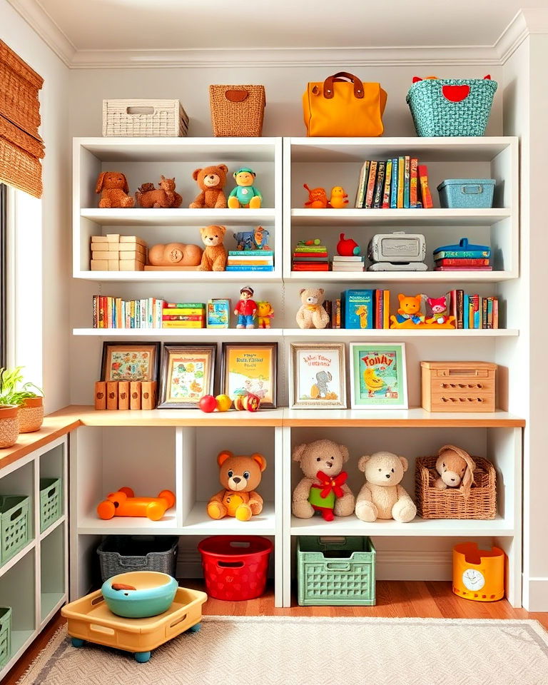 open shelving for playroom - 40 Playroom Ideas