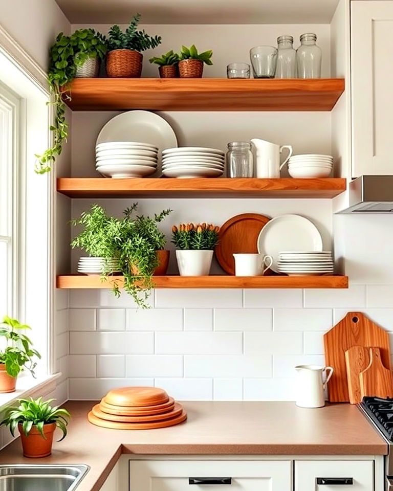open shelving for rustic kitchen - 25 Dream Kitchen Ideas