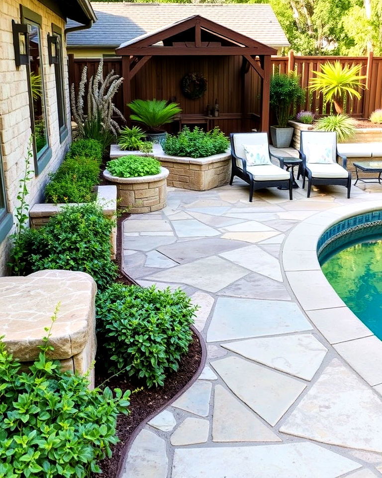 organic look flagstone pavers - 40 Paver Patio Ideas