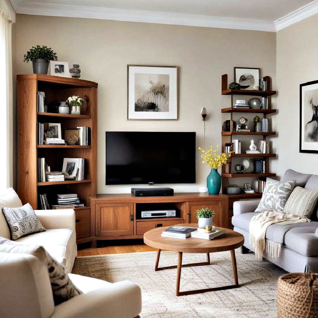 organized corner furniture - 40 Small Living Room Ideas