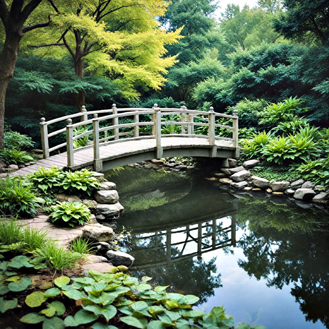 ornamental bridge for pond landscaping - 15 Pond Landscaping Ideas