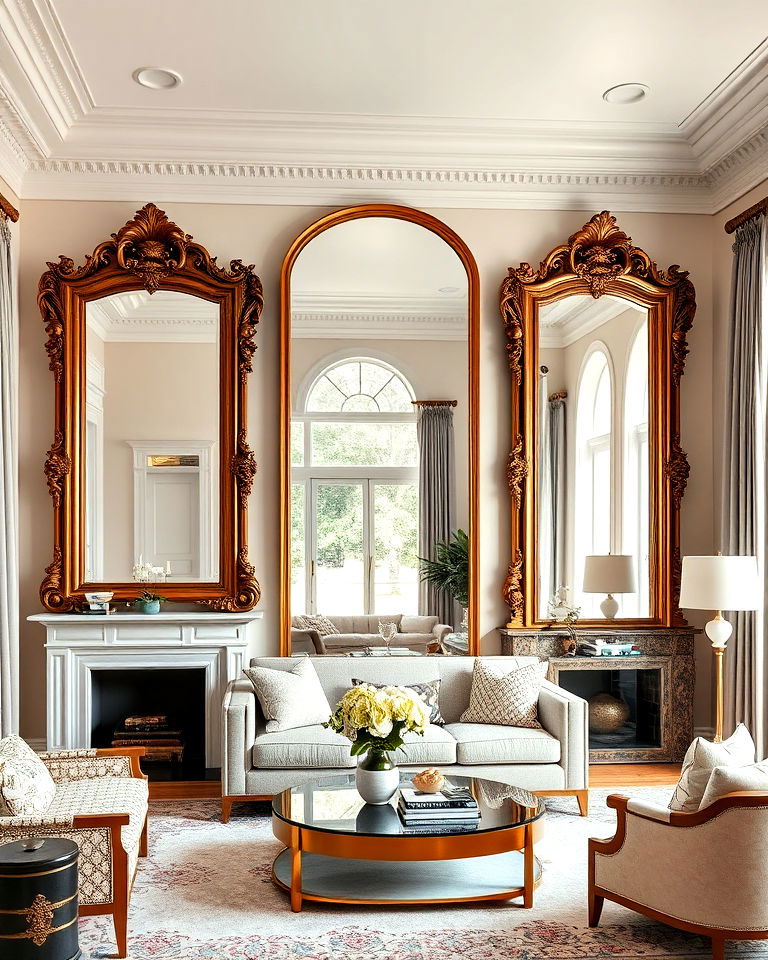ornate framed mirrors - 30 Bohemian Maximalist Decor Ideas