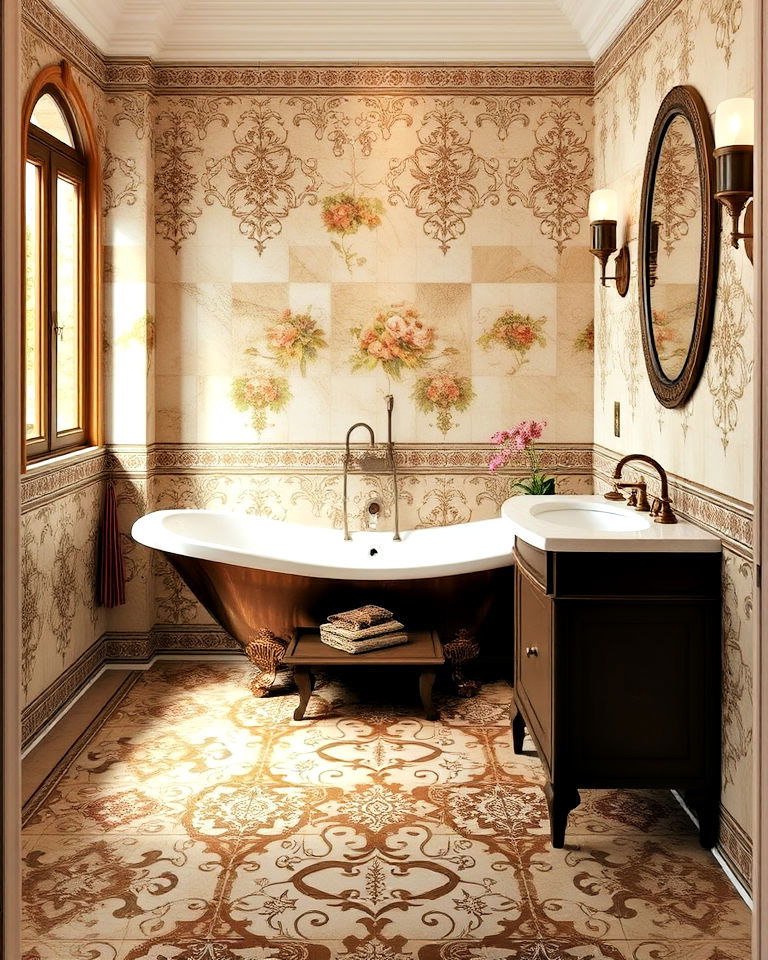 ornate tiling patterns for italian bathroom - 15 Italian Bathroom Design Ideas