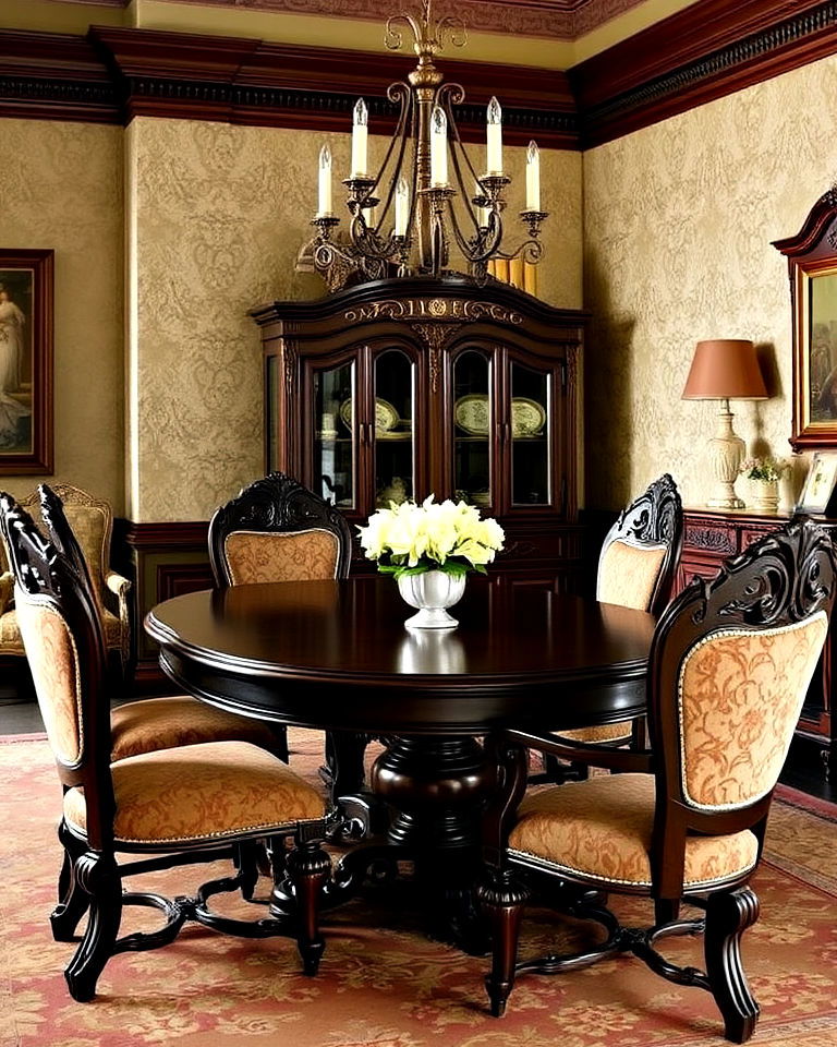 ornate wooden furniture for victorian dining room - 25 Victorian Dining Room Ideas