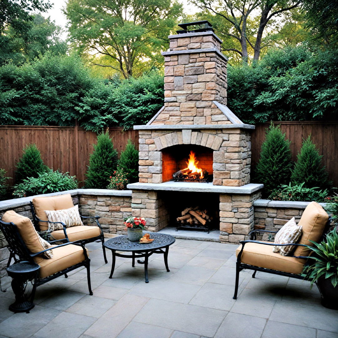 outdoor fireplace for backyard privacy - 30 Backyard Privacy Ideas