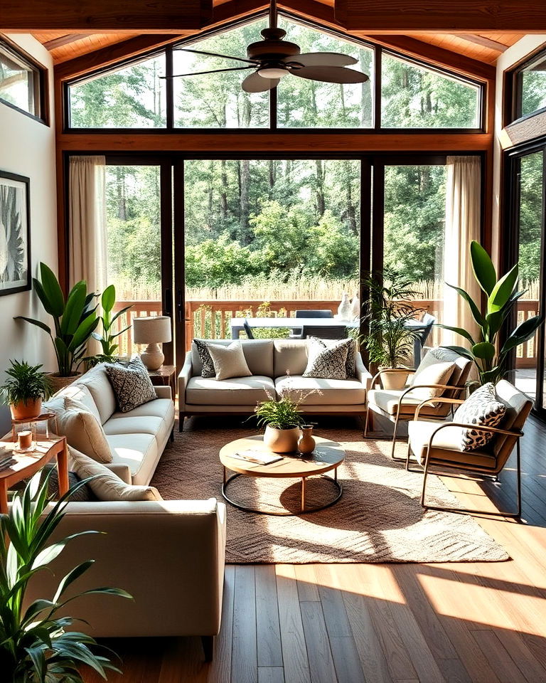 outdoor inspired layout for living room - 25 Living Room Layout Ideas