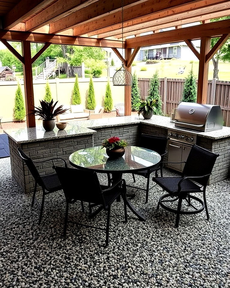 outdoor kitchen with decomposed granite - 30 Decomposed Granite Landscaping Ideas