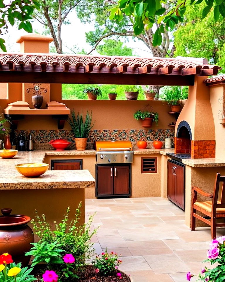 outdoor kitchens to add mexican flair - 25 Mexican Garden Ideas