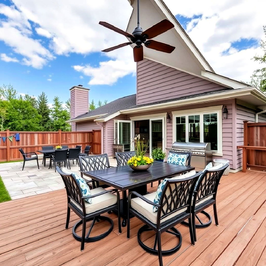 outdoor living room patio and deck combination - 30 Deck and Patio Combination Ideas
