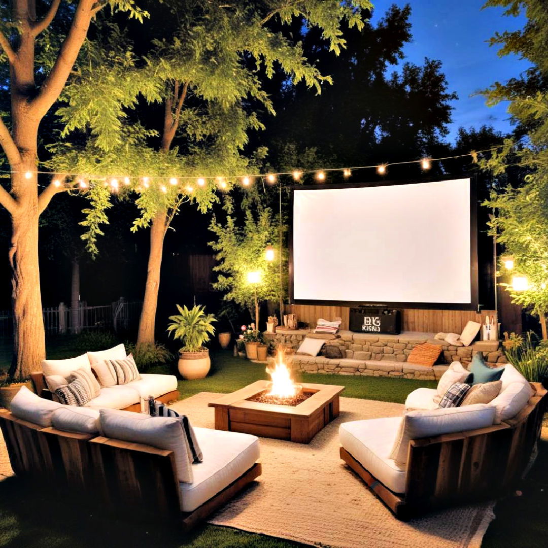 outdoor movie theater for backyard oasis - 25 Backyard Oasis Ideas