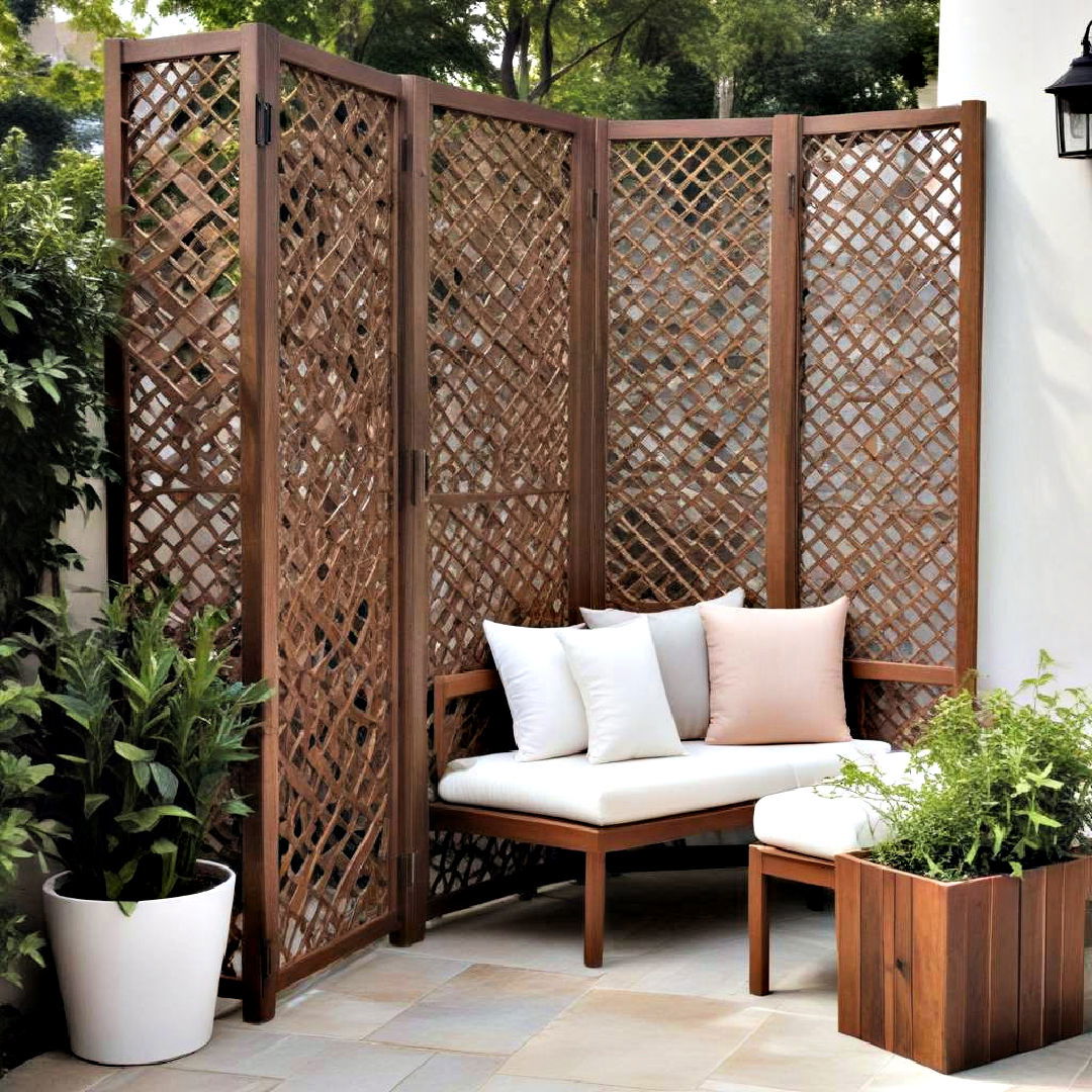 outdoor privacy screen with outdoor dividers - 30 Outdoor Privacy Screen Ideas