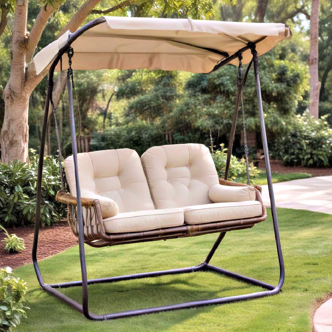outdoor relaxing canopy swing chair - 25 Patio Furniture Ideas