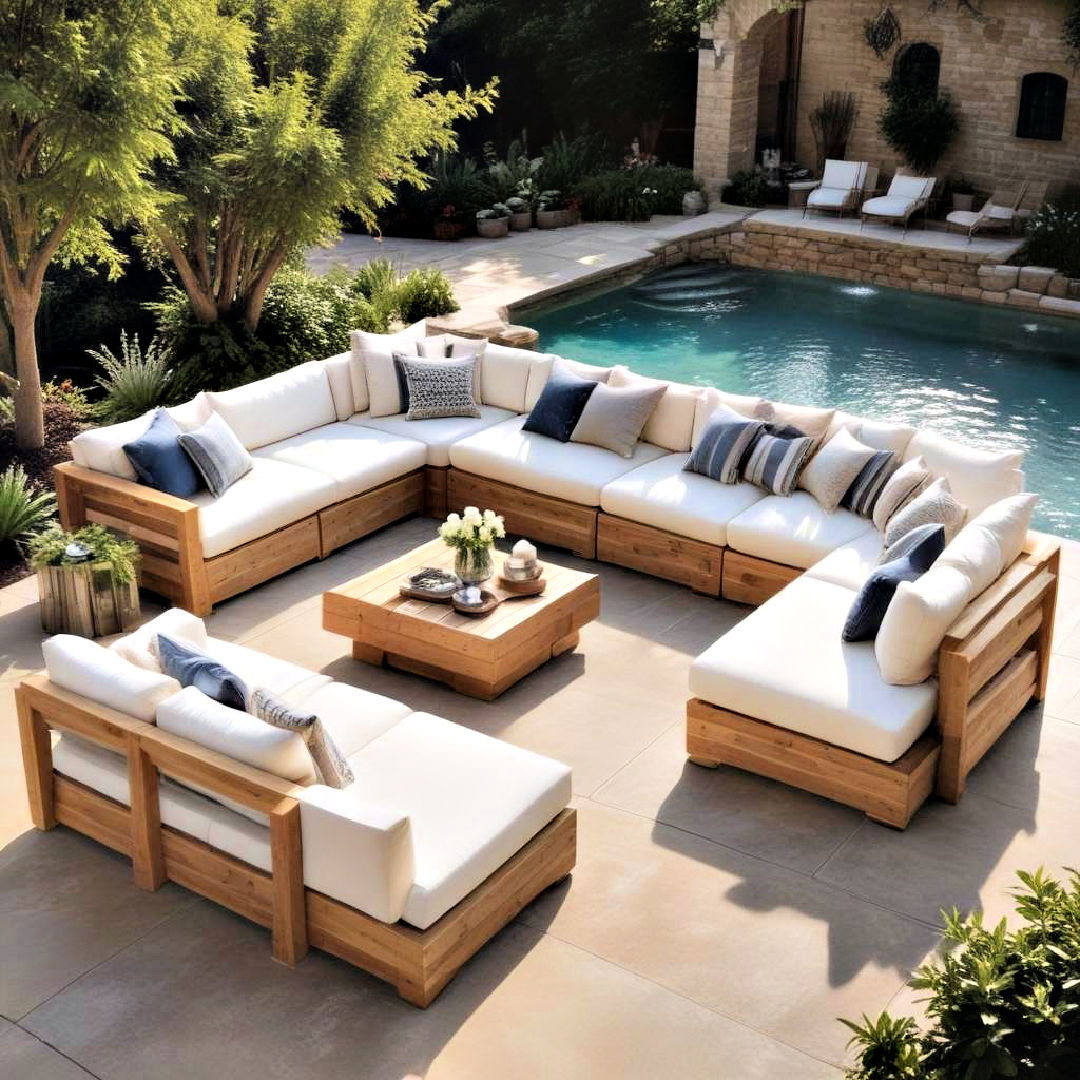 outdoor sectionals for pool furniture - 20 Pool Furniture Ideas