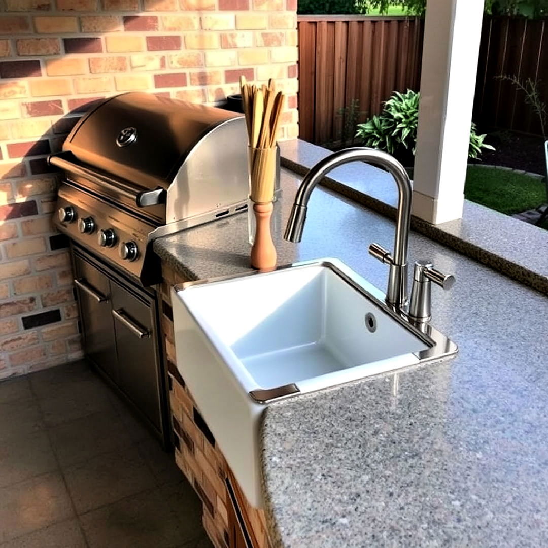 outdoor sink for bbq area - 40 Bbq Area Ideas