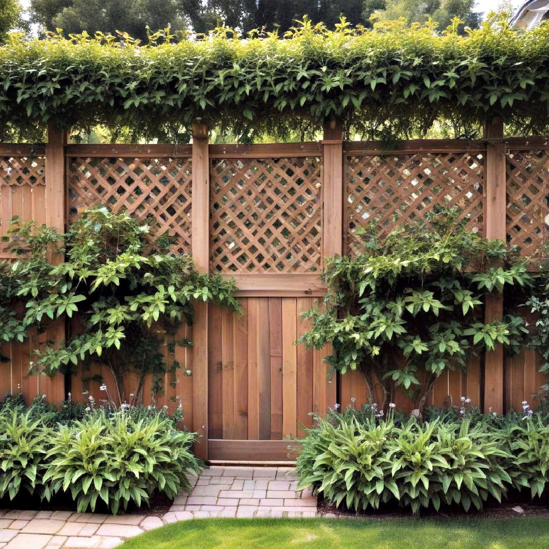 outdoor trellised fencing idea - 30 Outdoor Privacy Screen Ideas