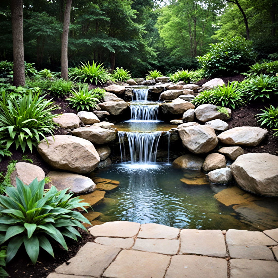 outdoor water feature - 40 Hardscaping Ideas