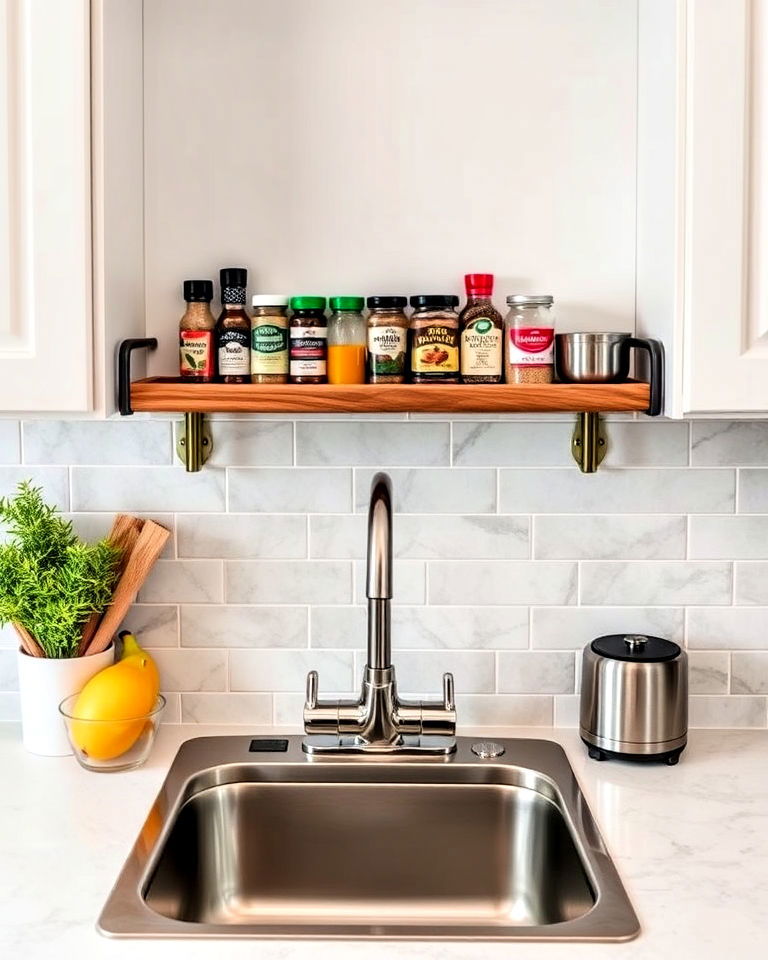 over the sink spice shelf ideas - 40 Spice Rack Ideas