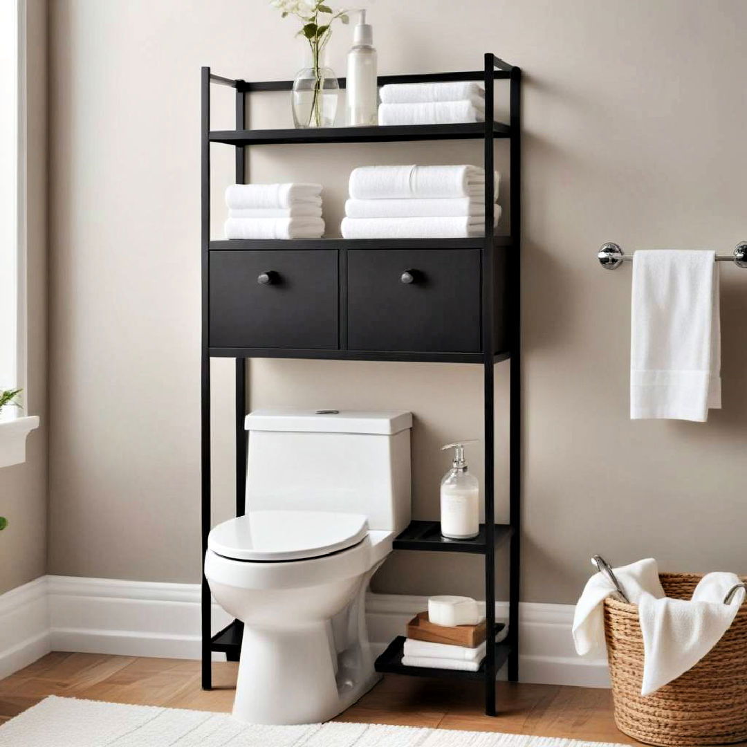 over the toilet drawer unit - 25 Over Toilet Storage Ideas