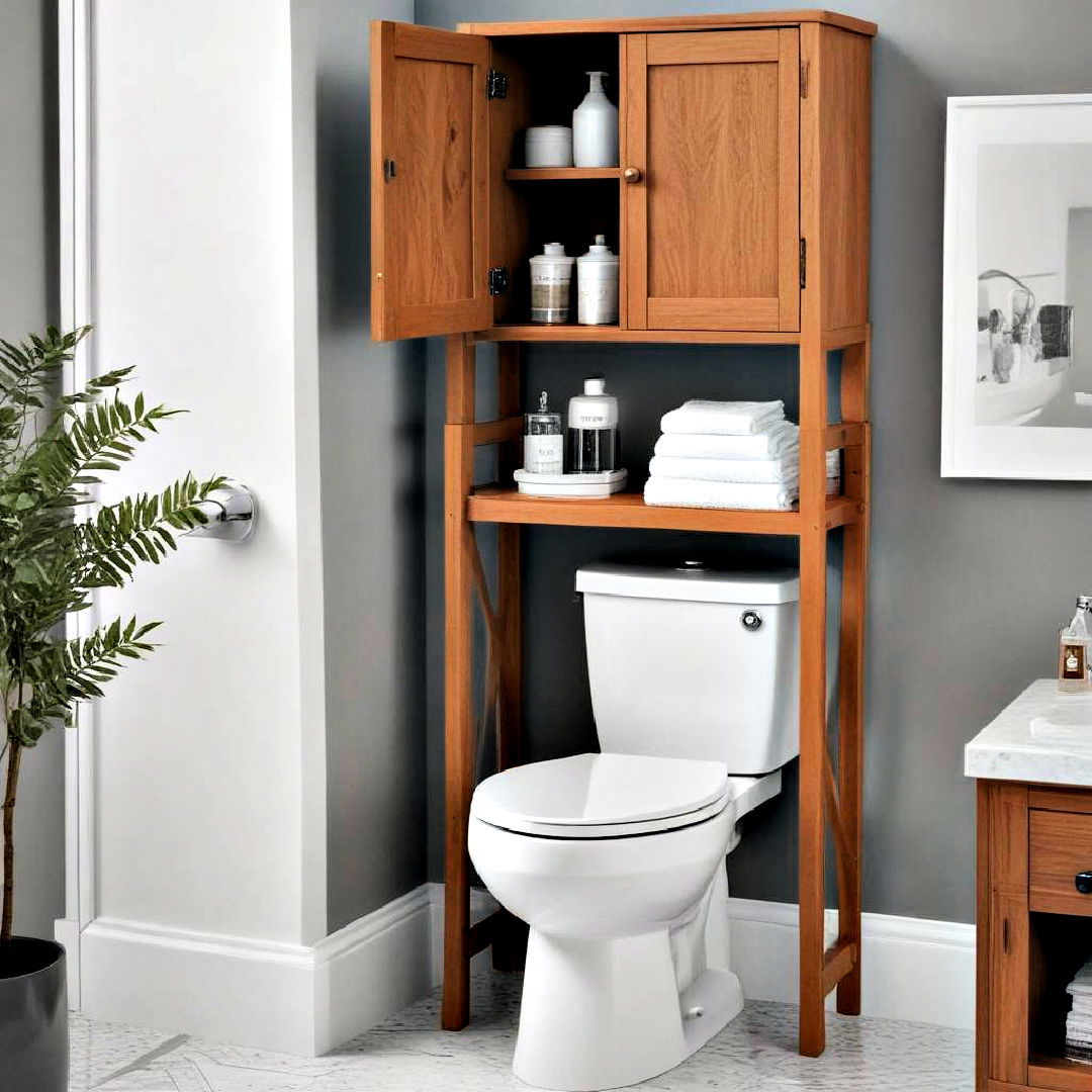 over the toilet storage tower - 25 Over Toilet Storage Ideas