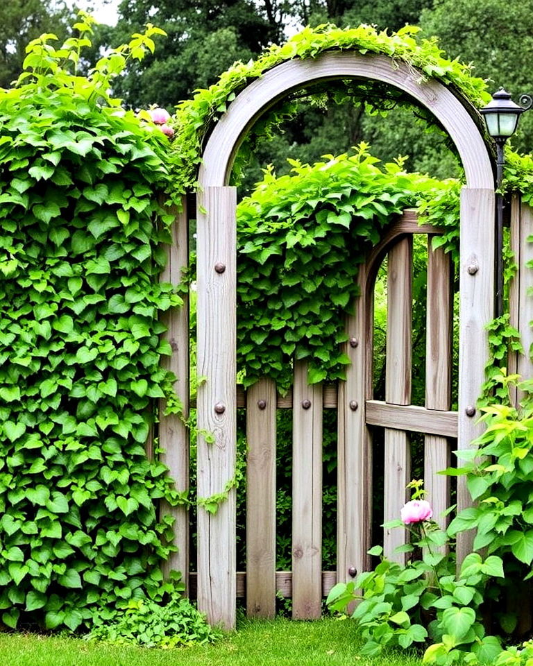overgrown fences for organic look - 35 Secret Garden Ideas