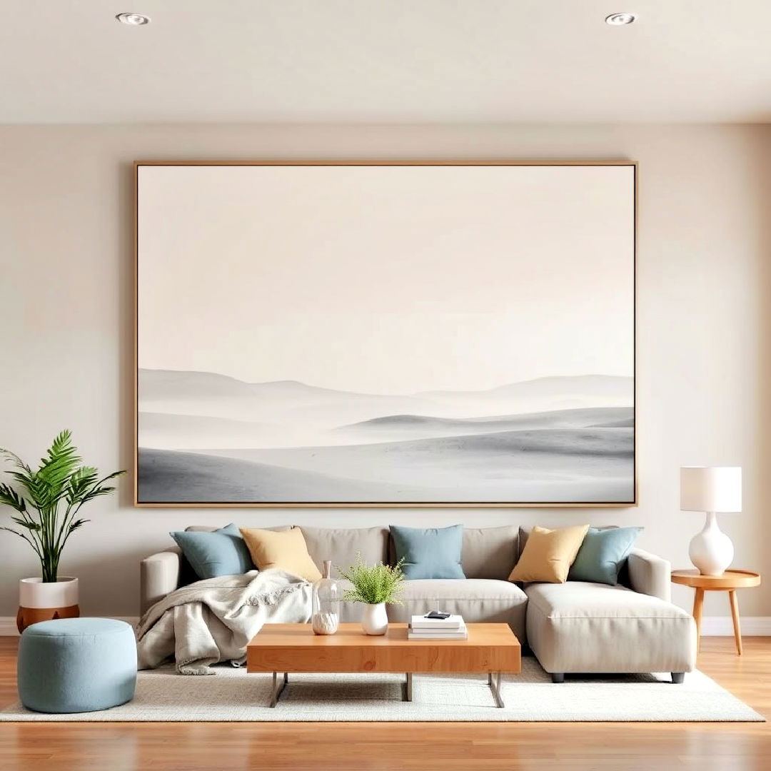 oversized art piece for chill aesthetic room - 25 Chill Aesthetic Room Ideas