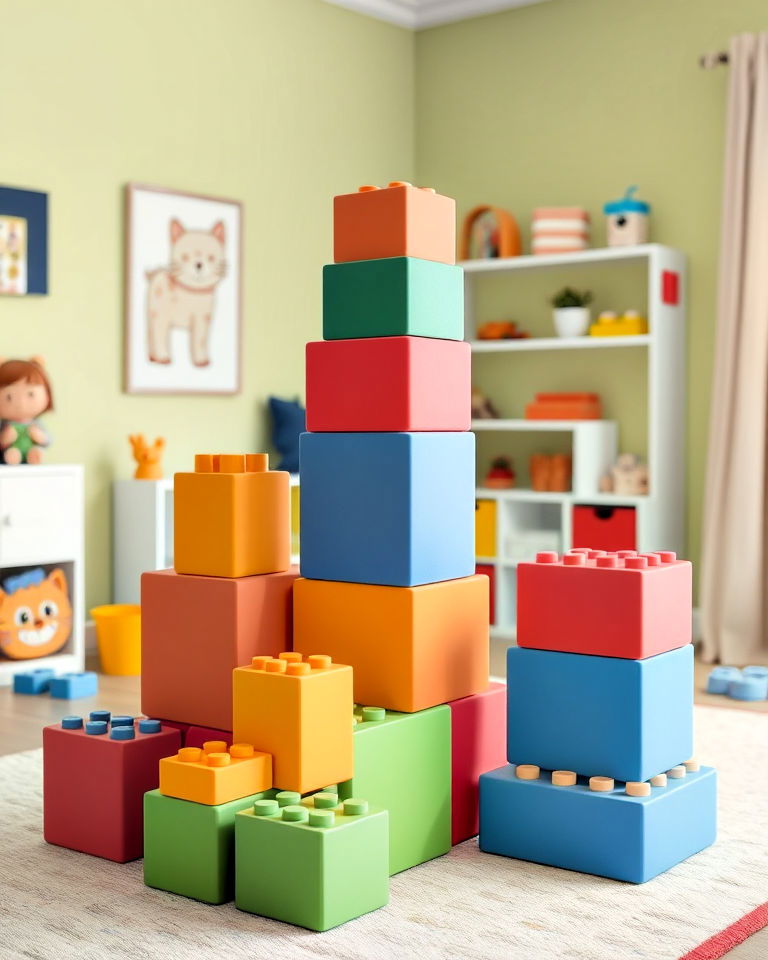 oversized building blocks - 40 Playroom Ideas