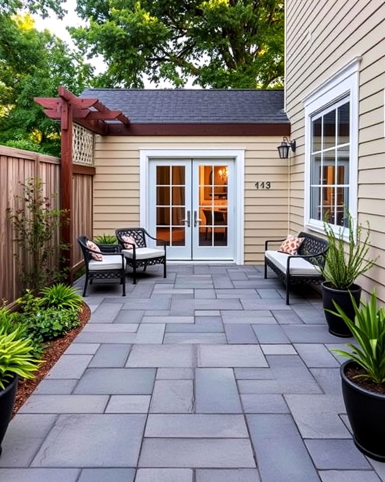 oversized paver for seamless look - 40 Paver Patio Ideas
