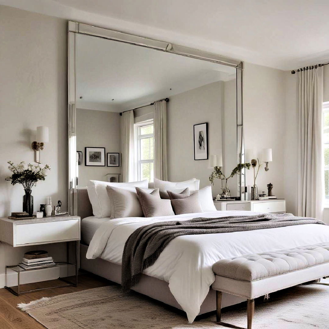 oversized statement mirror - 15 Bedroom Mirror Ideas
