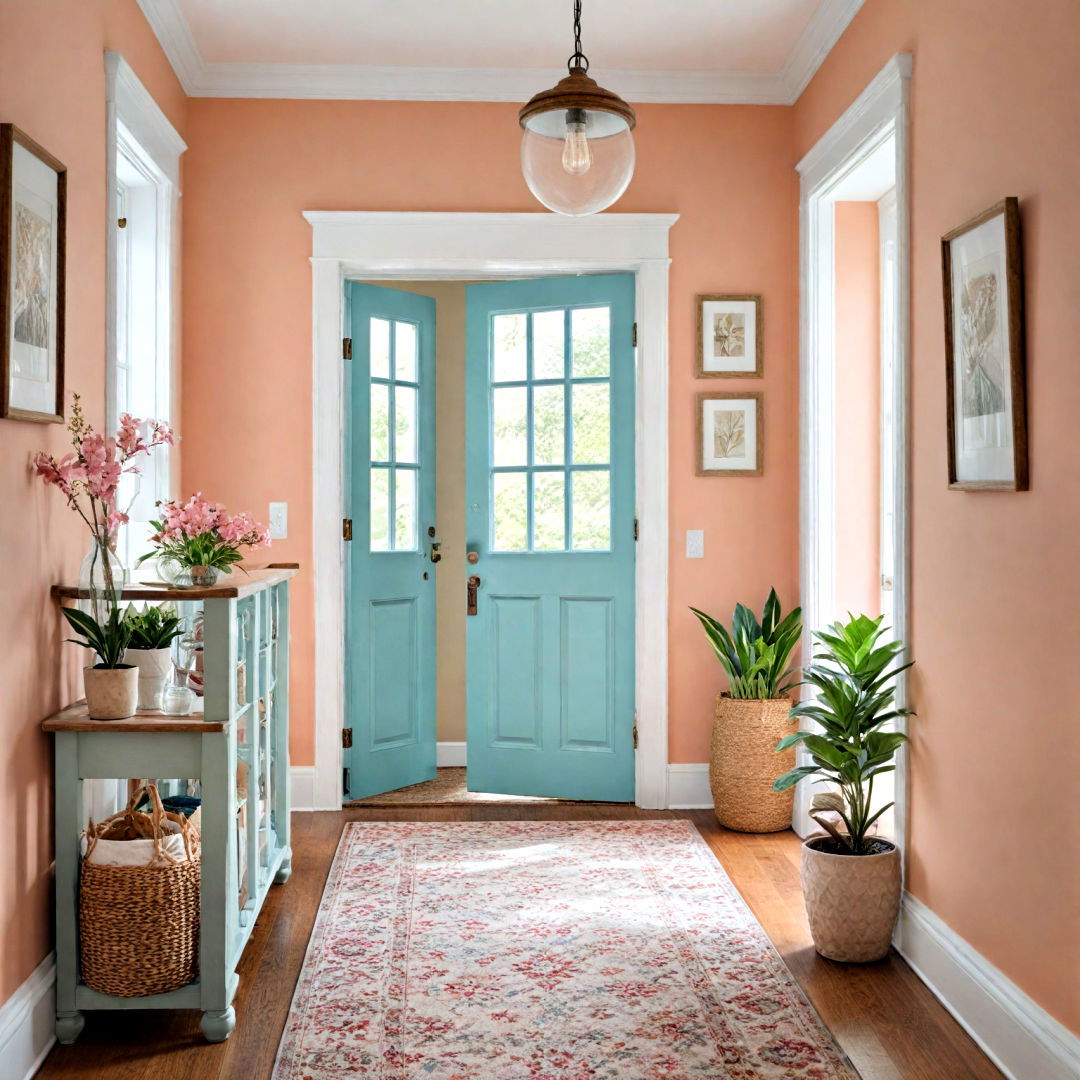 paint your entryway in light shades - 40 Small Entryway Ideas