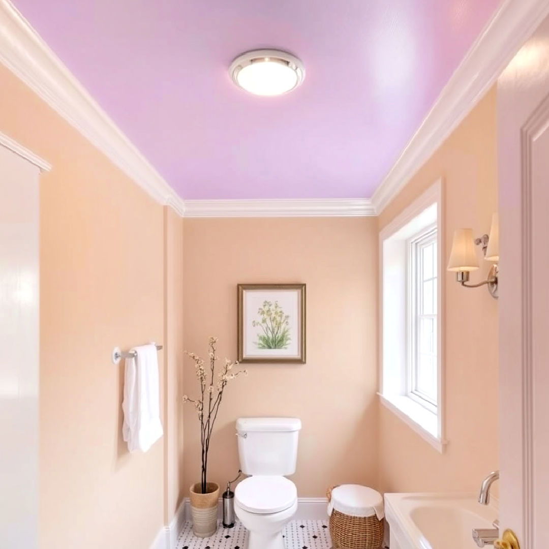 painted ceiling for smaller bathroom - 25 Colorful Bathroom Ideas