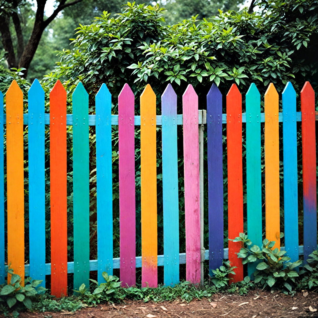painted garden fence - 40 Garden Fence Ideas