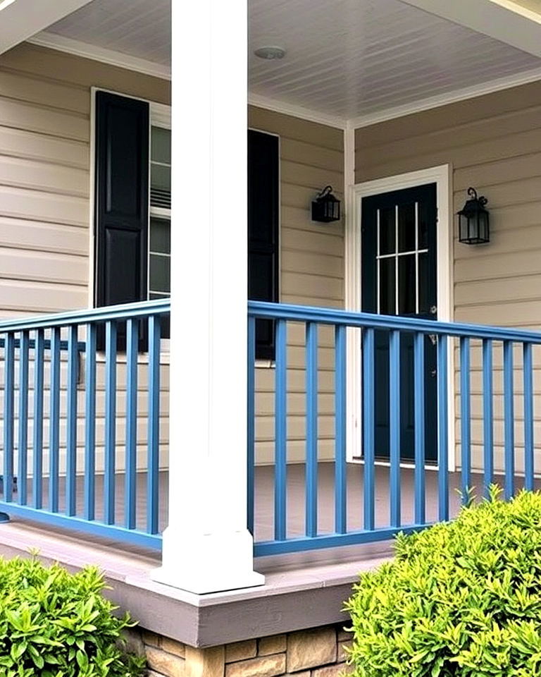 painted metal railings for front porch - 25 Front Porch Railing Ideas