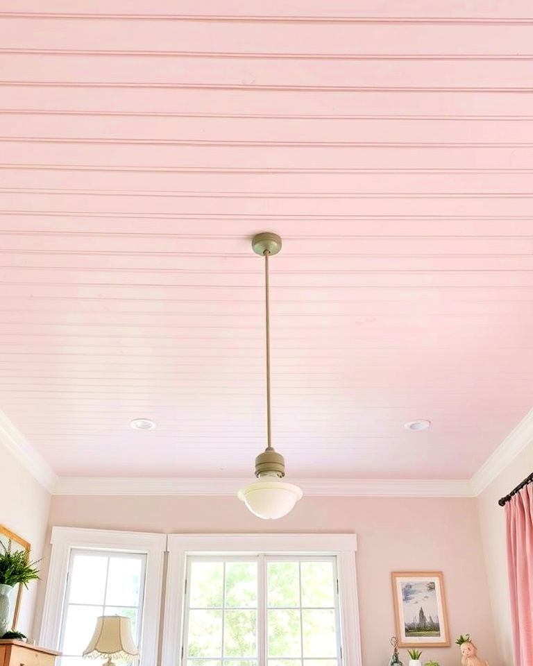 painted pastel tongue and groove ceiling ceiling - 20 Tongue and Groove Ceiling Ideas