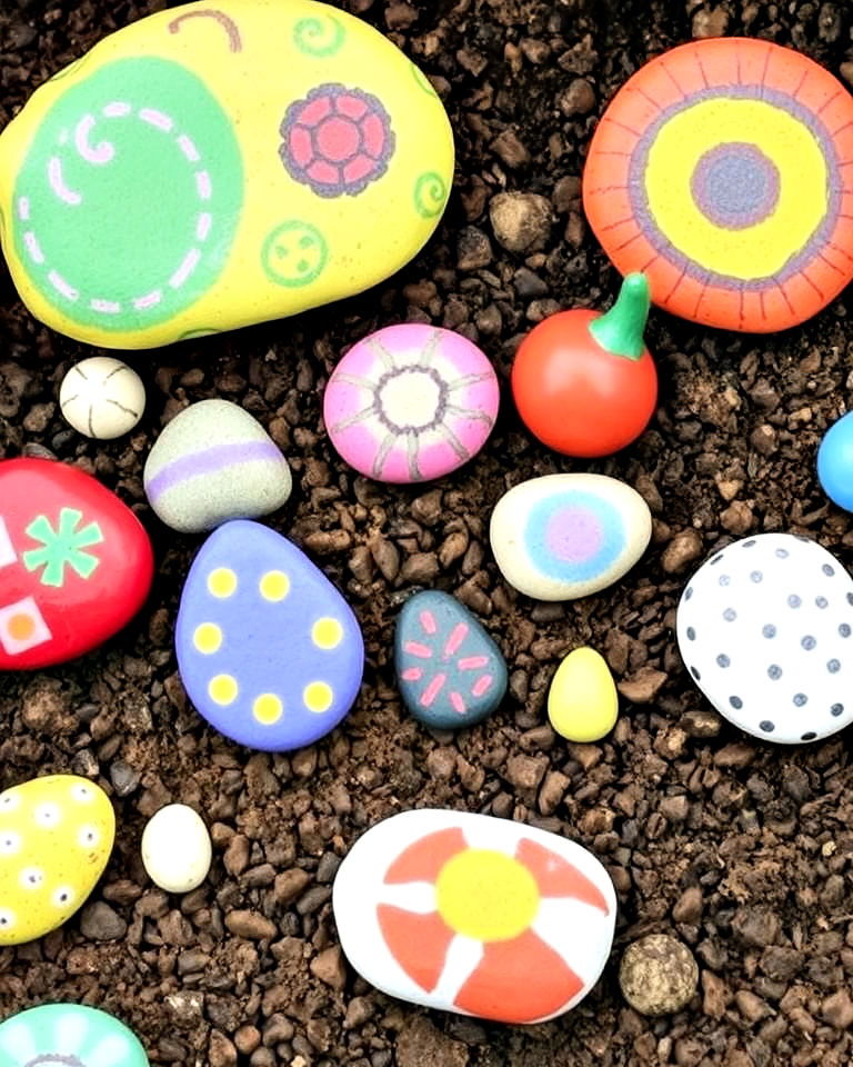 painted rock accessories for mud kitchen - 20 Mud Kitchen Ideas