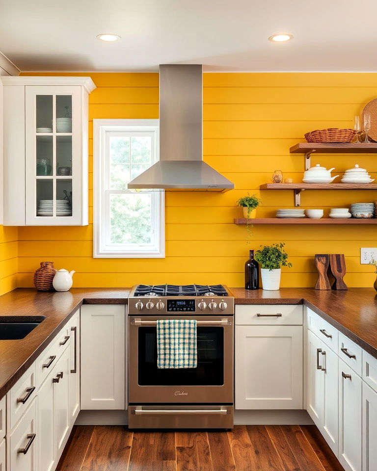 painted shiplap backsplash for kitchen - 30 Shiplap Backsplash Ideas for Your Kitchen