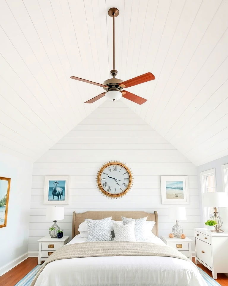 painted shiplap for vaulted ceiling - 40 Vaulted Ceiling Ideas
