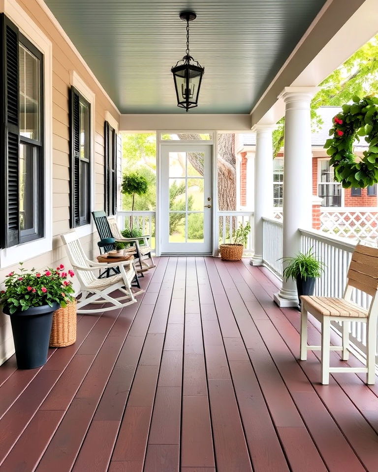 painted wood floor for porch - 15 Porch Flooring Options
