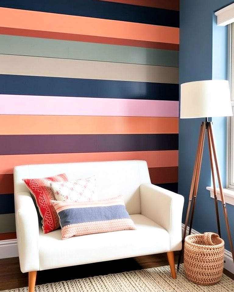 painted wood slat wall - 40 Wood Slat Accent Wall Ideas