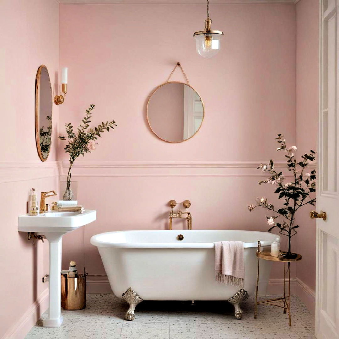 pale pink bathroom walls - 40 Bathroom Paint Ideas