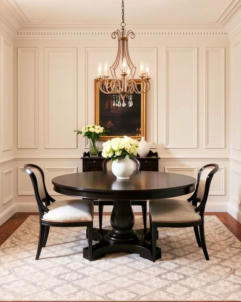 paneled walls for french parisian dining room - 25 French Parisian Dining Room Ideas