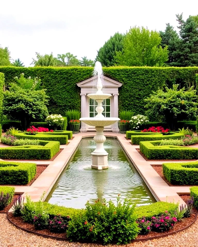 parterre garden with water features - 25 Parterre Garden Ideas