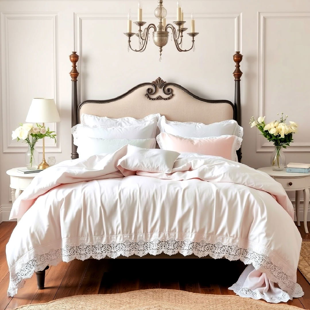 pastel colored bedding for french bedroom decor - 25 French Bedroom Decor Ideas
