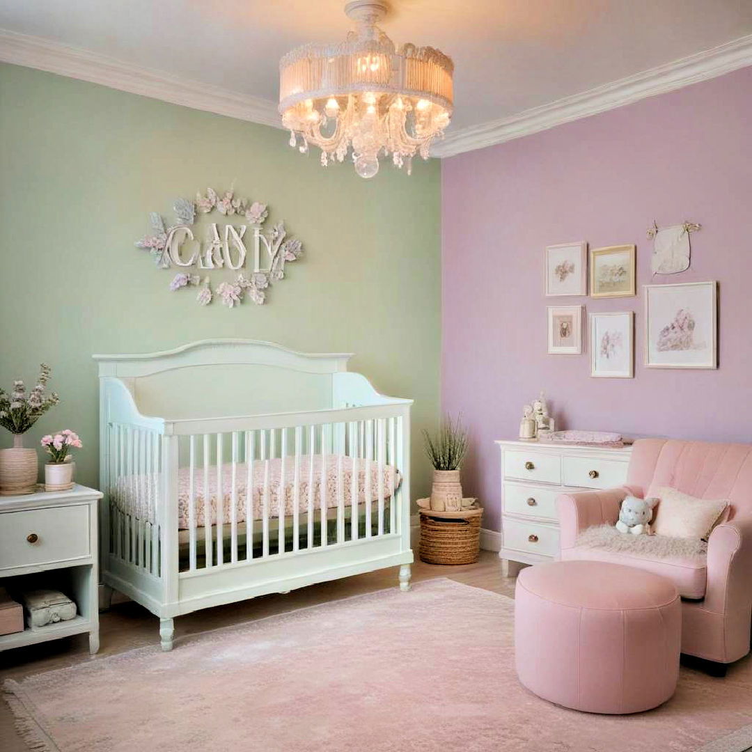 pastel colors to create soothing environment - 25 Baby Girl Nursery Ideas