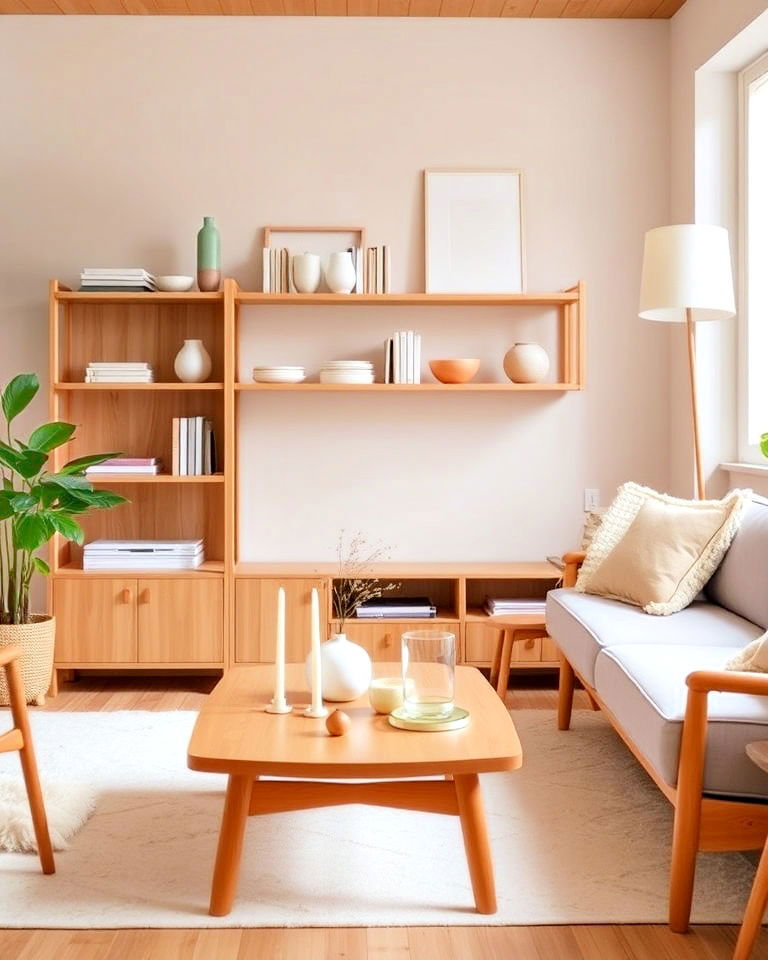 pastel themed decor and light wooden furniture - 25 Danish Pastel Room Ideas