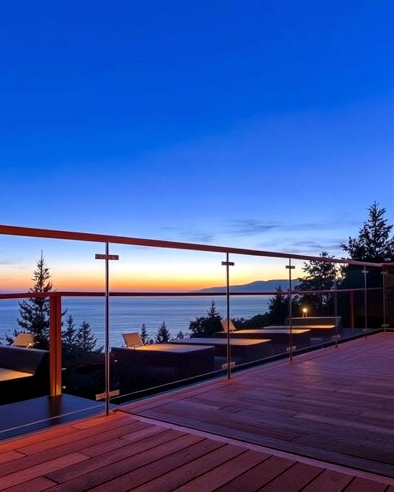 patio deck with glass railing - 30 Patio Deck Ideas