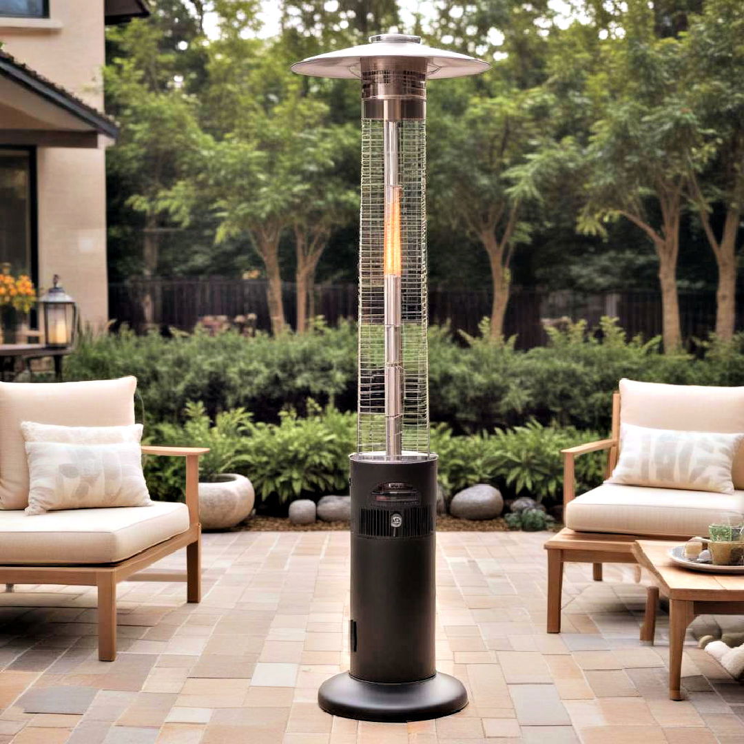 patio heater to enhance comfort - 25 Backyard Oasis Ideas